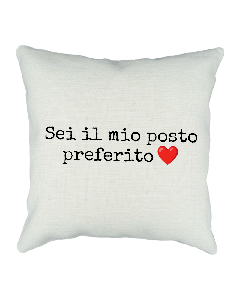 cuscino juta personalizzato con frase